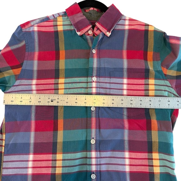 J. Crew Red and Blue Casual‎ Button Down Shirt - Picture 3 of 5